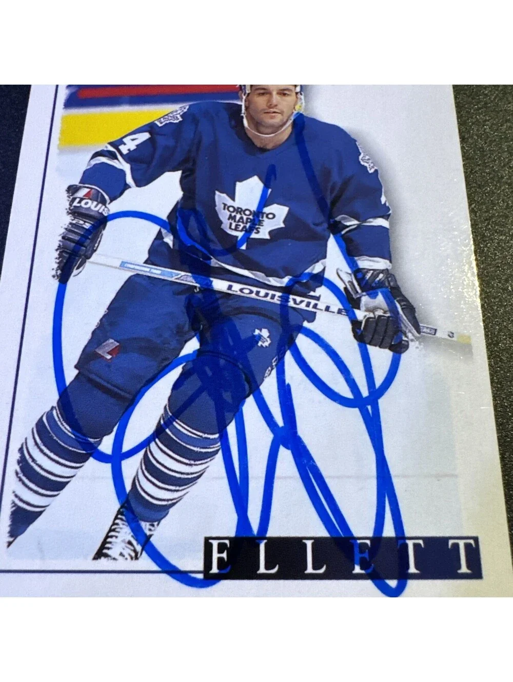 Dave Ellett autographed Hockey Card Score 95-96 #129 - TTM No COA